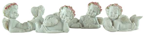 4er Set Putzige Engel Rosenkranz ca. 4,5 cm - Dekoration